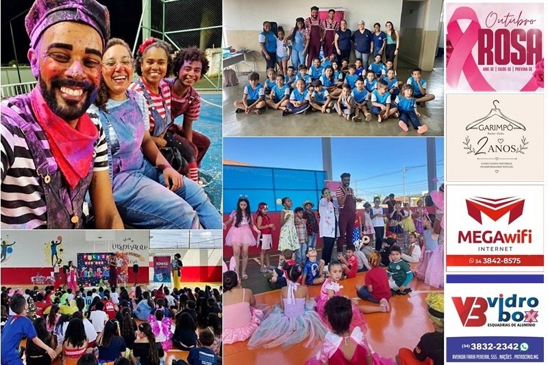 CIA. SONHOS TEATRAIS LEVA ARTE, CULTURA E DIVERSÃO AS ESCOLAS DE PATROCÍNIO DURANTE A SEMANA DA CRIANÇA
