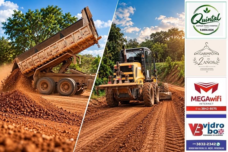 OBRAS AVANÇAM NA ZONA RURAL DE PATROCÍNIO COM CONSTRUÇÃO DE PONTES E RECUPERAÇÃO DE ESTRADAS